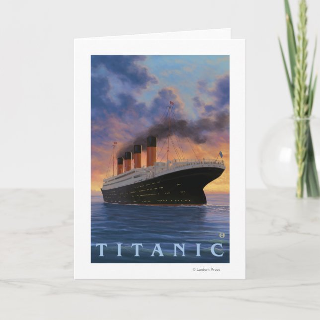 Titanic SceneWhite Star Line Karte (Vorderseite)