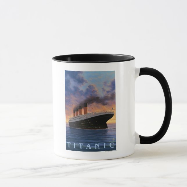 Titanic SceneWhite Star Line Tasse (Rechts)
