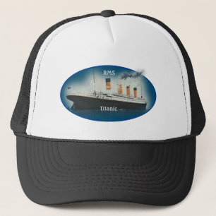 Titanic Sea Blue White Star Line Ship Truckerkappe
