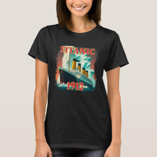 Titanic Segelschiff Vintage Kreuzfahrtschiff 1912 T-Shirt