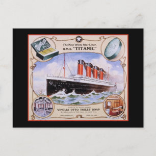 Titanic-Seifenetikett Postkarte