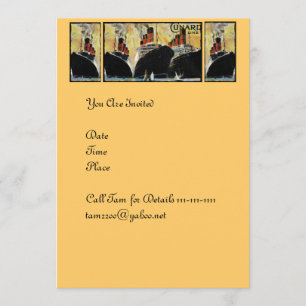 Titanic Ships in Port 1912 Einladung