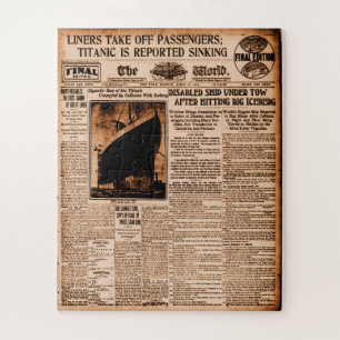Titanic soll gesunken sein Welt Nachrichten 1912 Puzzle