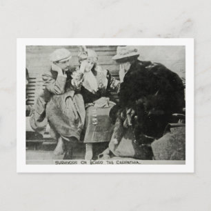 Titanic Survivors on the Carpathia Postkarte