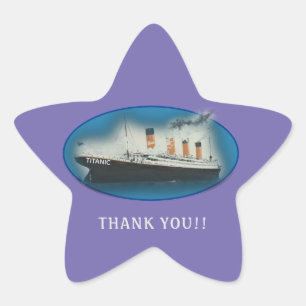 Titanic Vielen Dank Lila Gevor Star Sticker