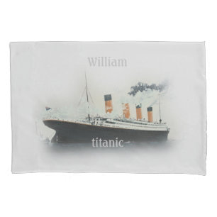Titanic Vintag Iceberg Gray White Star Line Schiff Kissenbezug