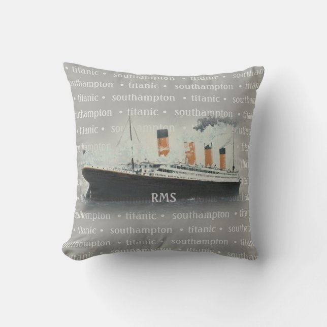 Titanic Vintag Southampton White Star Line Schiff Kissen (Vorderseite)