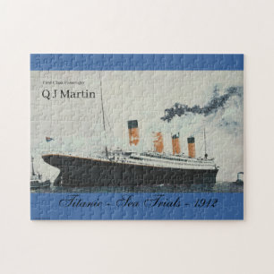 Titanic Vintage Name Schiff Puzzle