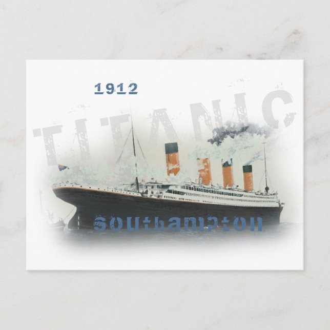 Titanic Vintager benutzerdefinierter Text Postkarte (Vorderseite)