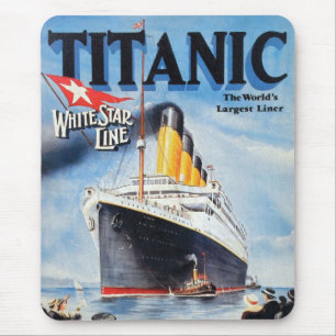 Titanic White Star Line - Größte Schiff der Welt Mousepad