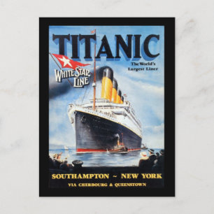 Titanic White Star Line - Größte Schiff der Welt Postkarte