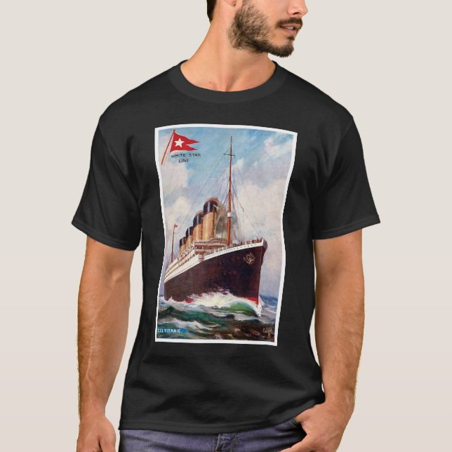 Titanic White Star Line Malerei T-Shirt (Vorderseite)