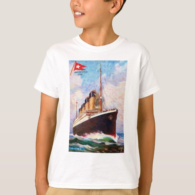 Titanic White Star Line Ölgemälde T-Shirt (Vorderseite)