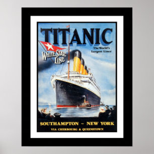 Titanic White Star Line - Weltgrößter Liner Poster
