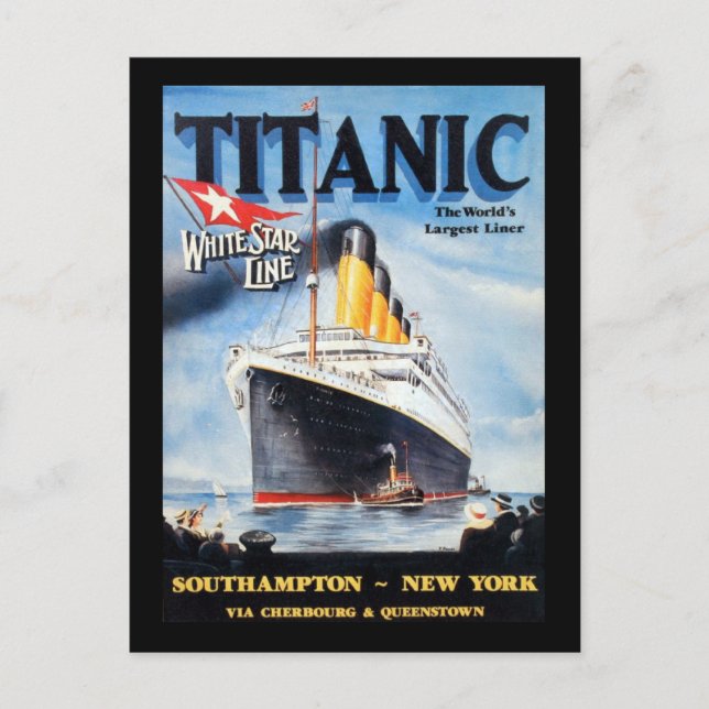 Titanic White Star Line - Weltgrößter Liner Postkarte (Vorderseite)