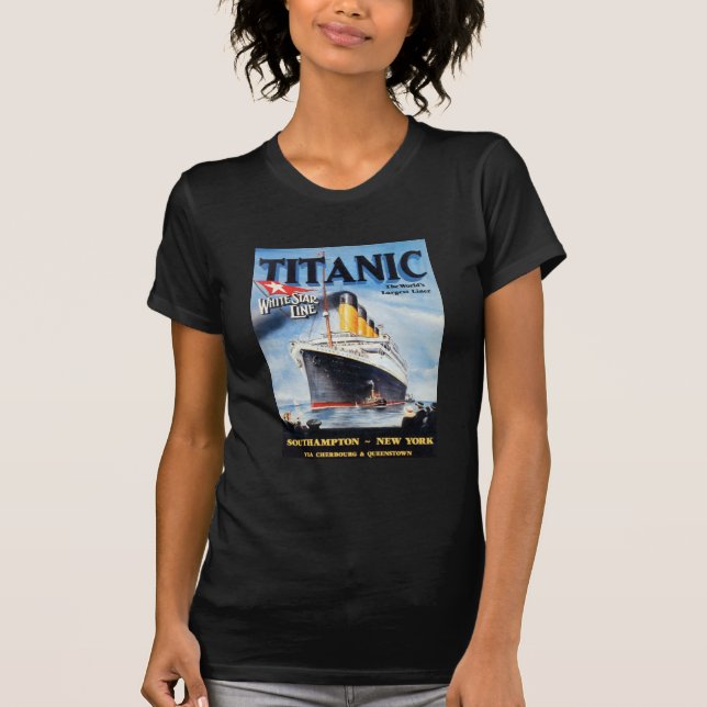 Titanic White Star Line - Weltgrößter Liner T-Shirt (Vorderseite)