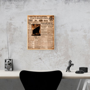Titanic wird in Vintager Zeitung als Sinking gemel Poster