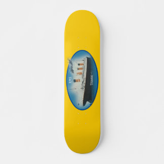 Titanic Yellow Maritime White Star Line Schiff Skateboard