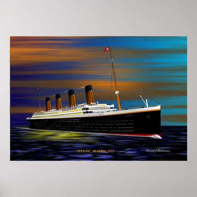 TITANIK AUF IHRER MAIDEN VOYAGE 10 APRIL 1912 POSTER (Vorne)