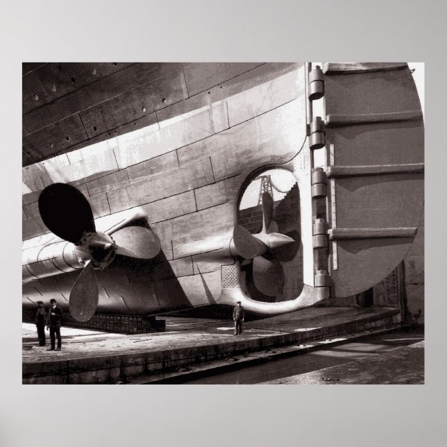 TITANISCHE BILDSCHIRME UND RUDDER 1911 POSTER (Vorne)