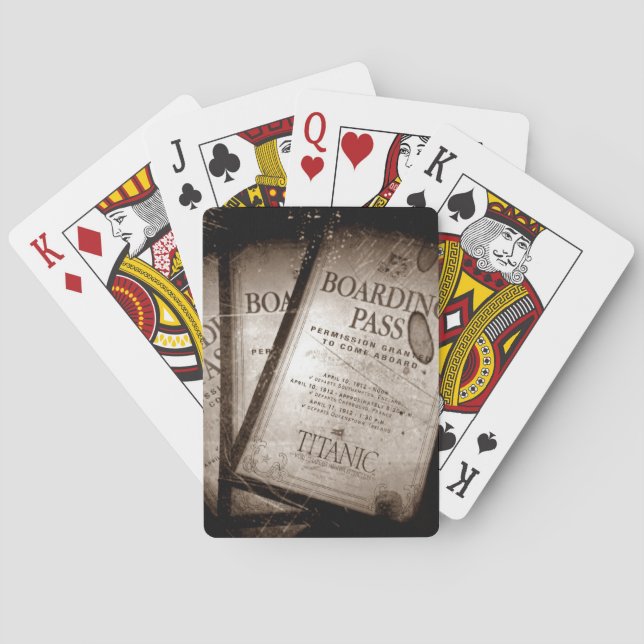 Titanische Boarding-Durchläufe Effektivwerts Spielkarten (Rückseite)
