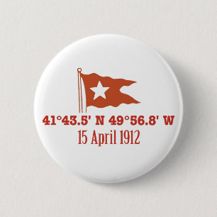 Titanische sinkende GPSkoordinaten-u. Button