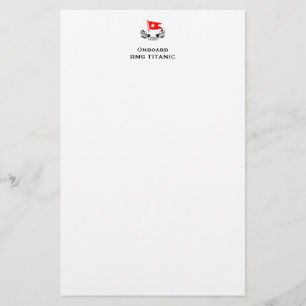 Titanische weiße Stern-Linie stationär Briefpapier