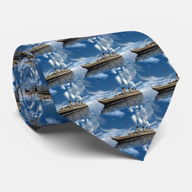 Titanisches Schiff - 3D render.j Krawatte (Gerollt)