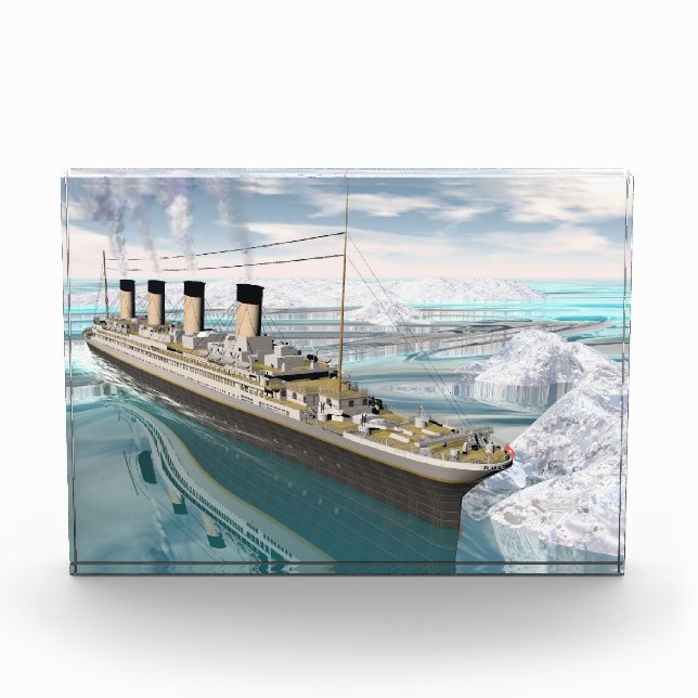 Titanisches Schiff - 3D übertragen Fotoblock (Vorderseite)