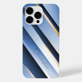 Titanium Blue Stainless Steel Print iPhone 14 Pro Max Hülle