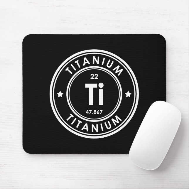 Titanium Element Black Mouse Pad Mousepad (Mit Mouse)