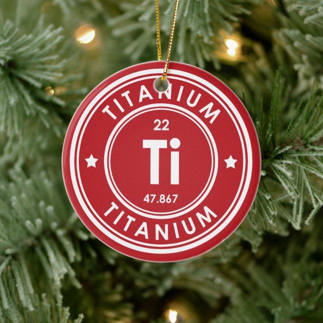 Titanium Element Red Keramik Ornament (Baum)