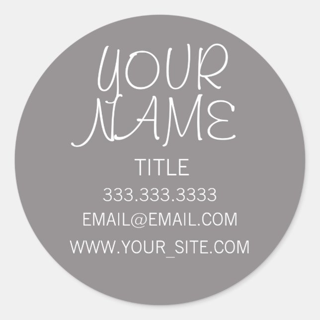 Titanium Freehand Simple Runder Aufkleber (Vorderseite)