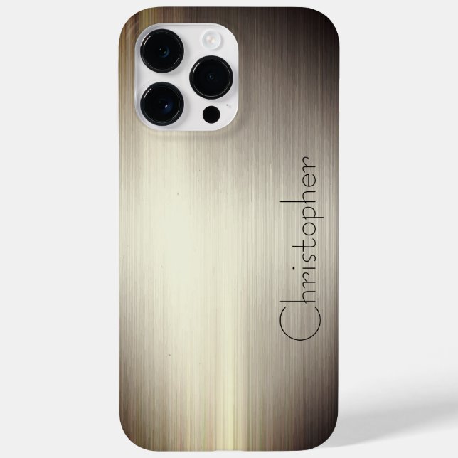 Titanium Gold Edelstahl-Druck Case-Mate iPhone Hülle (Rückseite)