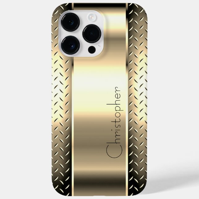 Titanium Gold Edelstahl-Druck Case-Mate iPhone Hülle (Rückseite)