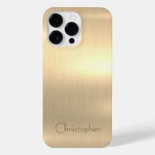 Titanium Gold Edelstahl-Druck iPhone 14 Pro Max Hülle