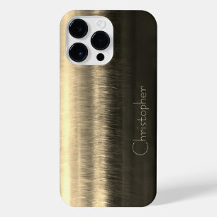 Titanium Gold Edelstahl-Druck iPhone 14 Pro Max Hülle