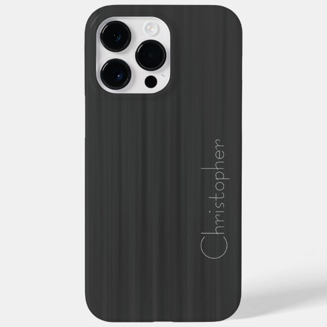 Titanium Grau Silver Stainless Steel Print Case-Mate iPhone Hülle (Rückseite)