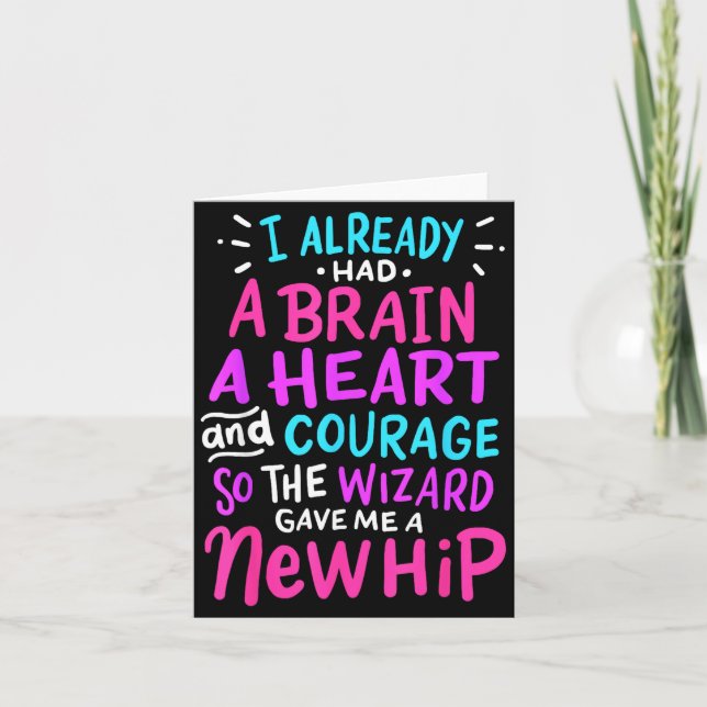 Titanium Hip Replacement Surgery Humor Funny New H Karte (Vorderseite)