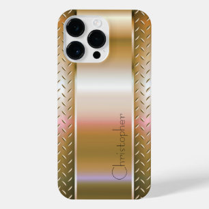 Titanium Orange Edelstahl-Print iPhone 14 Pro Max Hülle