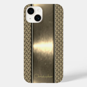 Titanium poliertes Gold Radial Metallic iPhone 15 Case-Mate iPhone 14 Hülle