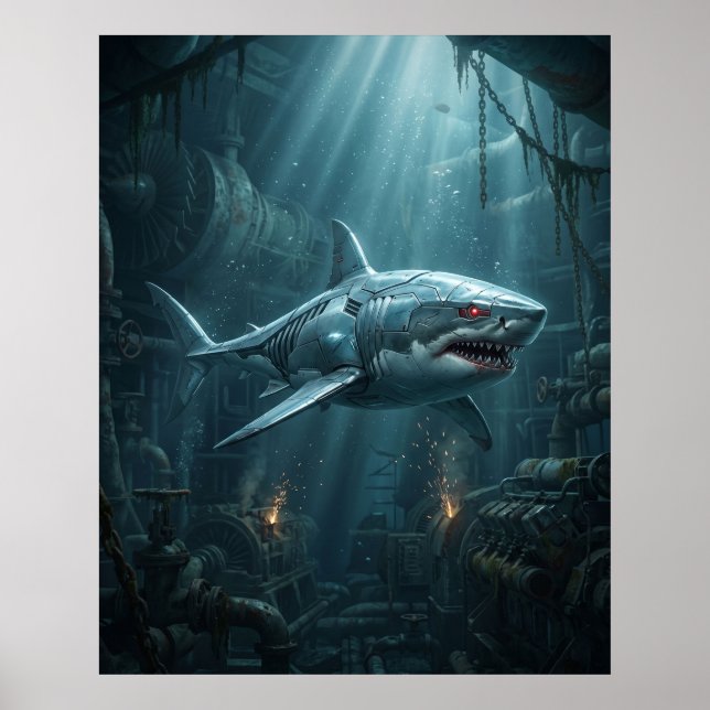 Titanium Shark Tauchgang Poster (Vorne)