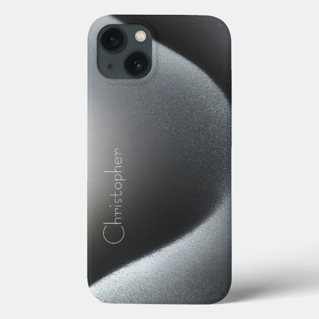 Titanium Silver Stainless Steel Print iPhone 15 Case-Mate iPhone Hülle (Rückseite)