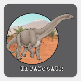 Titanosaur Quadratischer Aufkleber