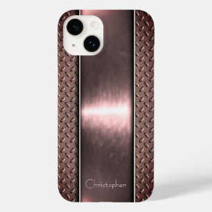 Titanpoliertes Bronze-Radial-Metallic-iPhone 15 Case-Mate iPhone 14 Hülle