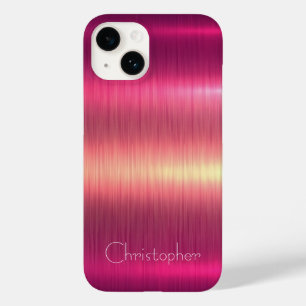 Titanrosa und Silber-Edelstahl-Druck 15 Case-Mate iPhone 14 Hülle