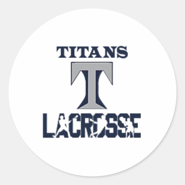 Titans Lacrosse Runder Aufkleber (Vorderseite)