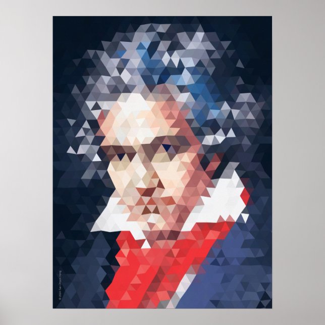 Titans of Music: Beethoven Poster (Low Poly) (Vorne)