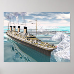 Titanschiff - 3D-Darstellung Poster