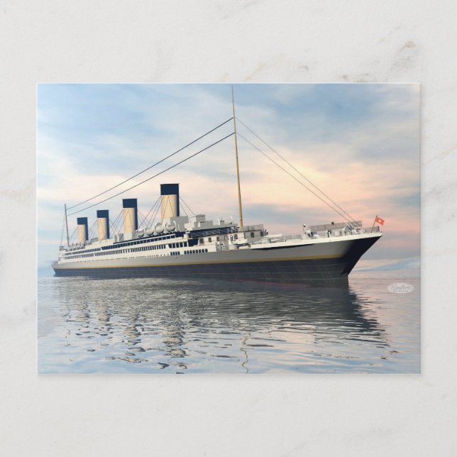 Titanschiff - 3D-Darstellung Postkarte (Vorderseite)